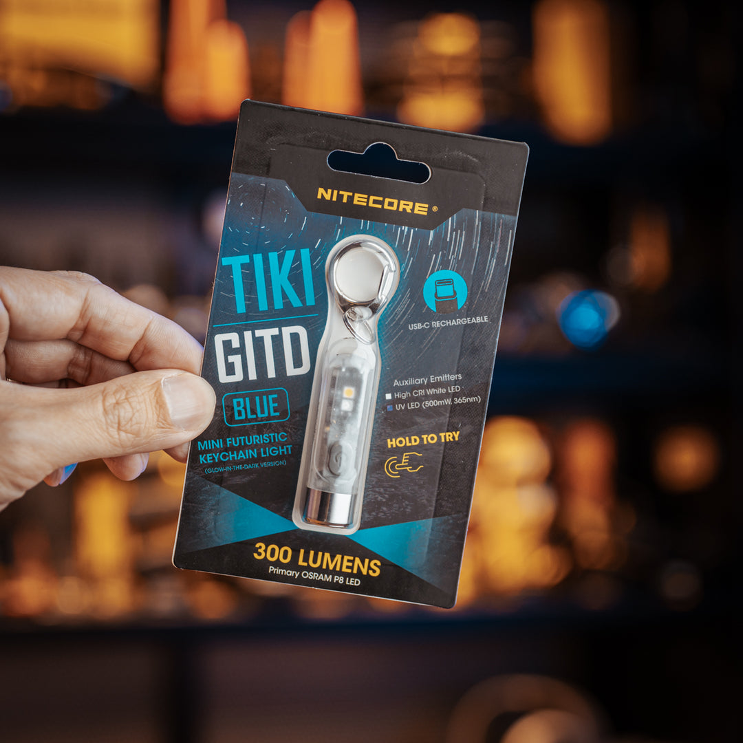 TIKI (BLUE Glow In The Dark) - 300 lumens