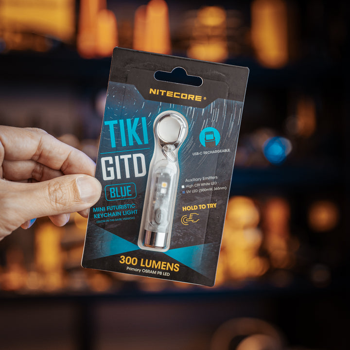TIKI (BLUE Glow In The Dark) - 300 lumens