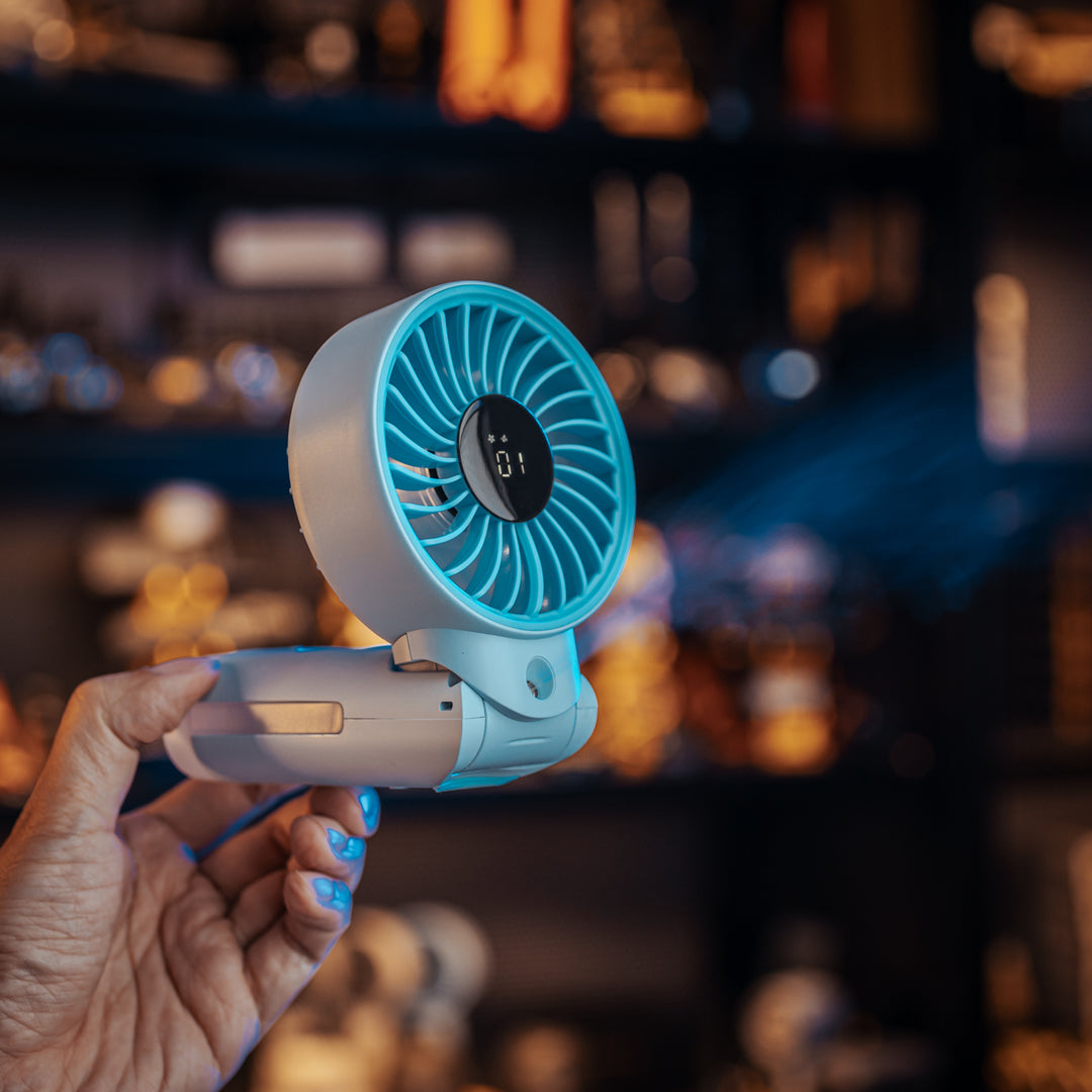 izzCool 30 (Blue) - Foldable Air Conditioner Fan (3,500mAh)