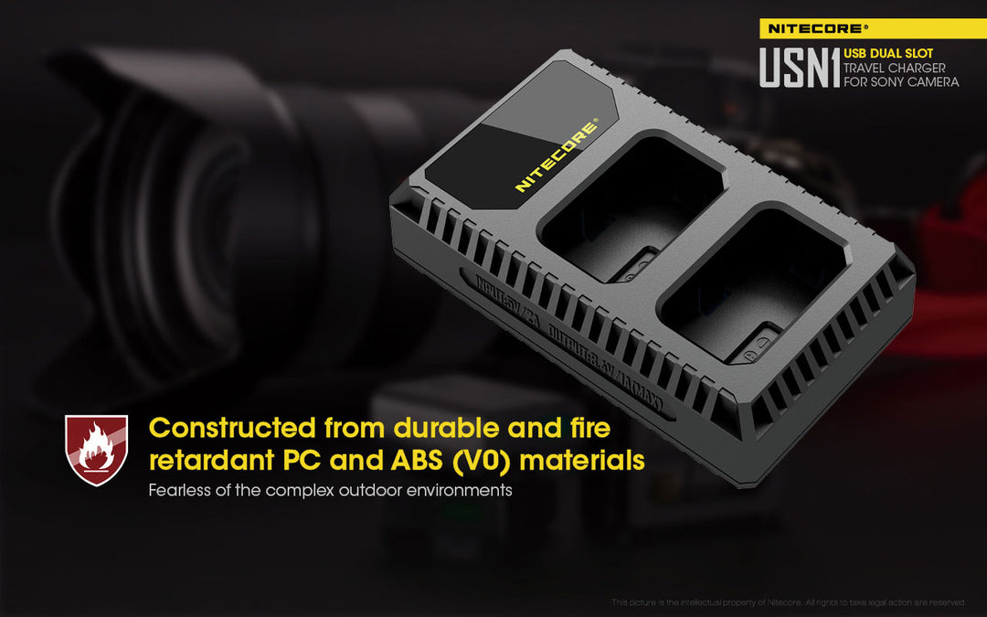 USN1 (Sony NP-FW50) Dual-Slot Battery Charger