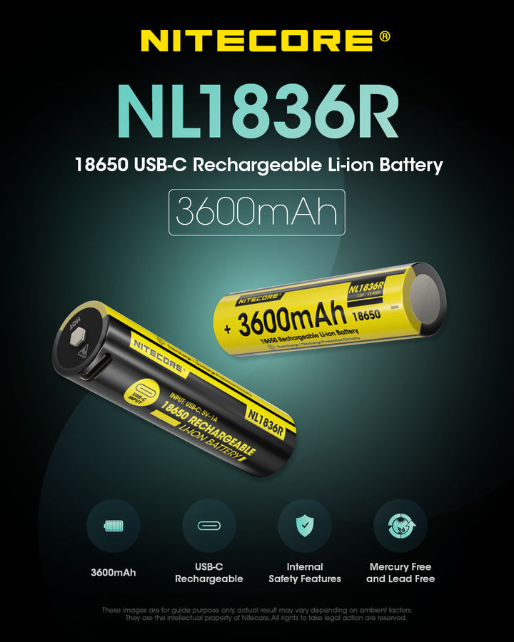 NL1836R (18650 - 3600mAh - 6A)