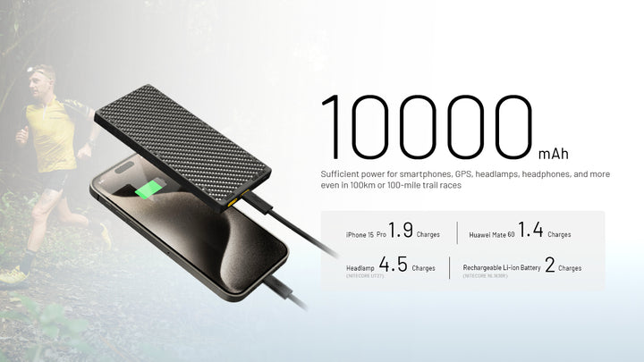 NB10000 Carbon Fiber Energy Brick (10,000mAh 3A GEN3)