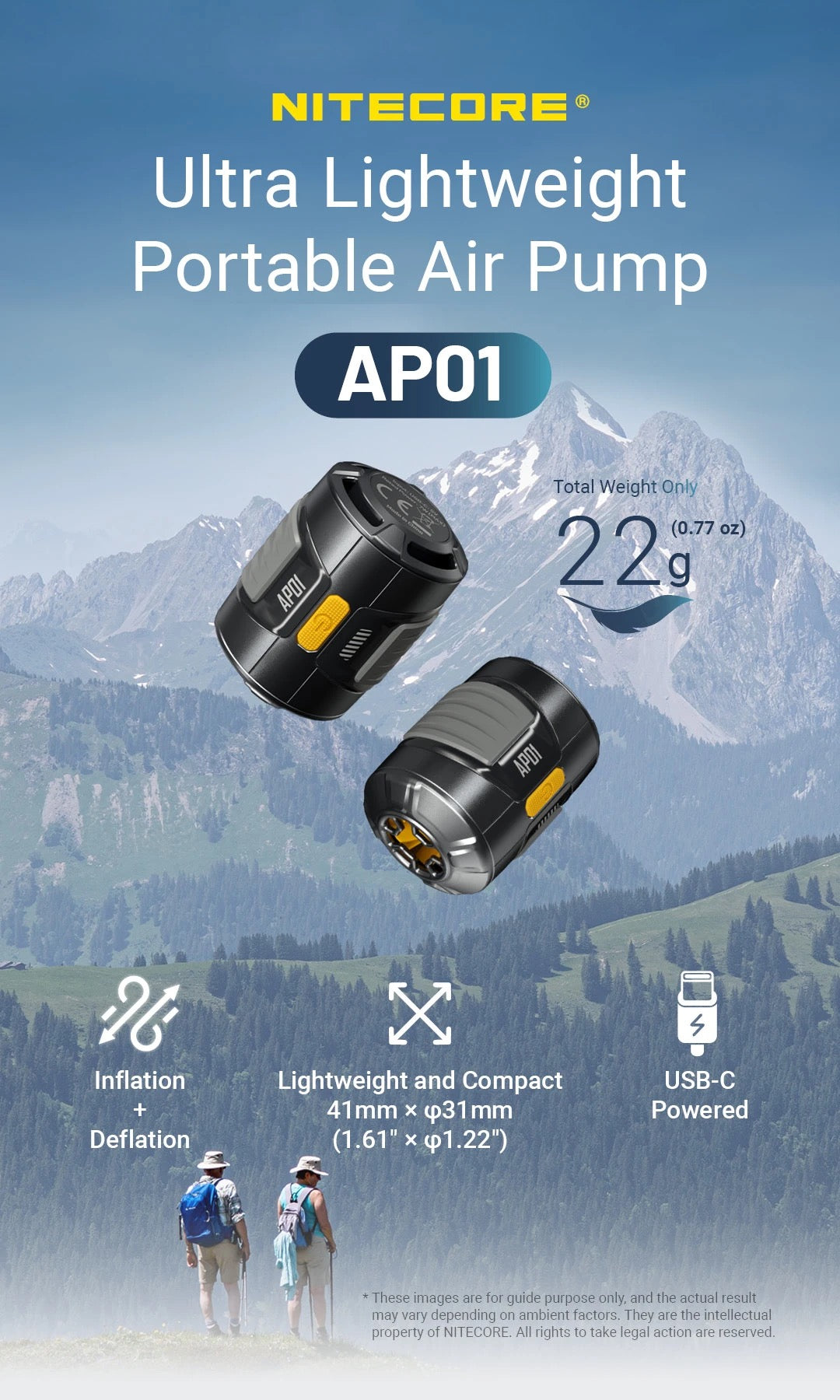 AP01 - Ultralight Electric Air Pump (2.8 kPa)
