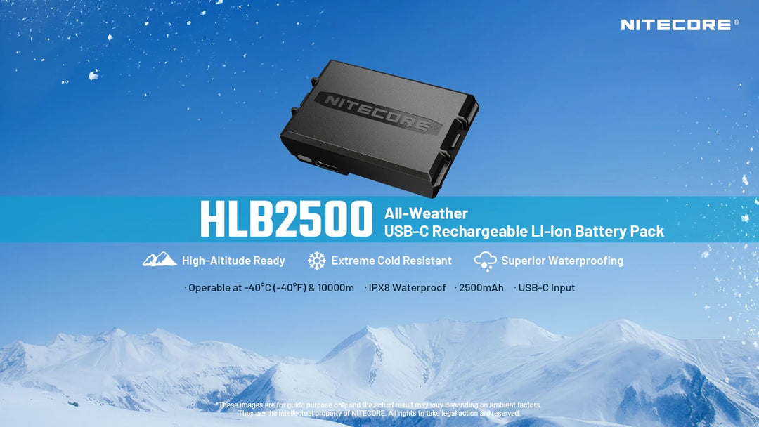 Nitecore HLB2500 - All-Weather USB-C Rechargeable Li-ion Battery Pack - Nitecore Singapore