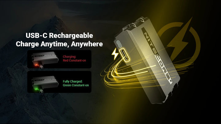 Nitecore HLB2500 - USB-C rechargeable with charge indicator - Nitecore Singapore