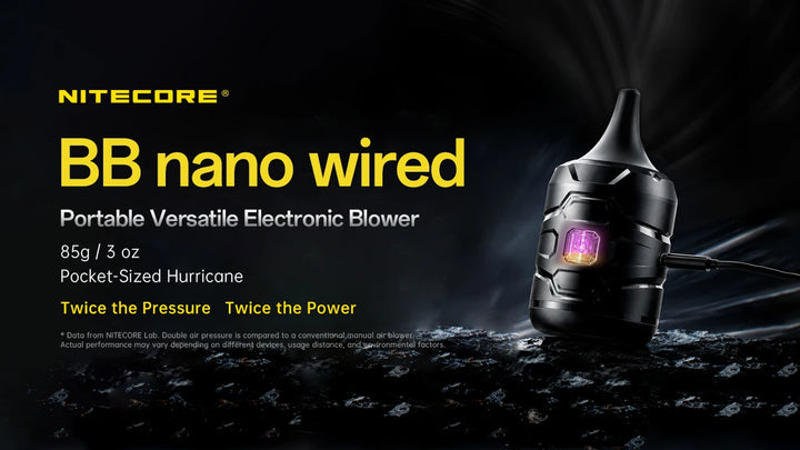 BB nano wired - Portable Versatile Electronic Blower - Nitecore Singapore
