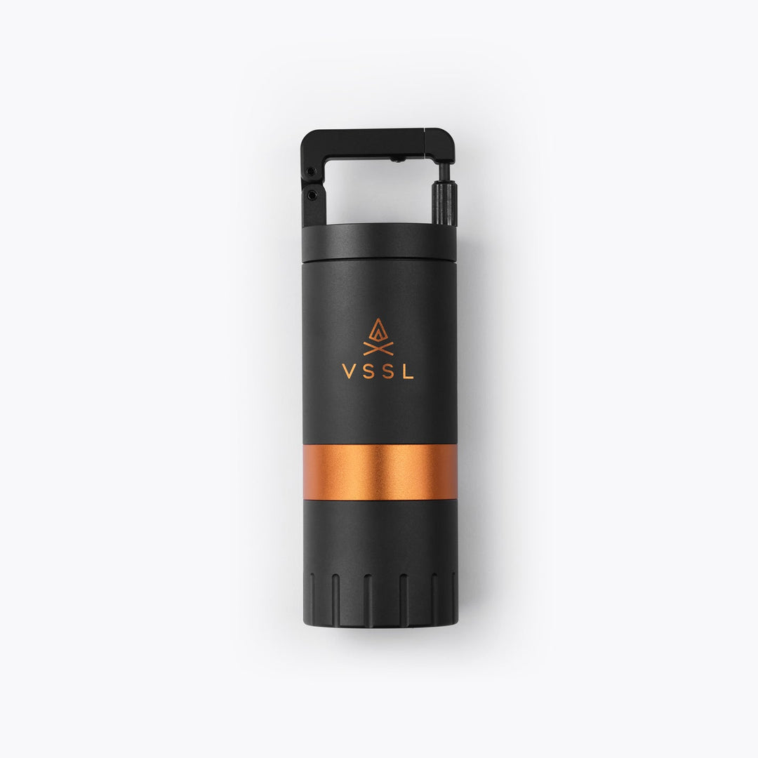 VSSL Java G25 Coffee Grinder - Carbon, closed with carabiner handle - Nitecore Singapore