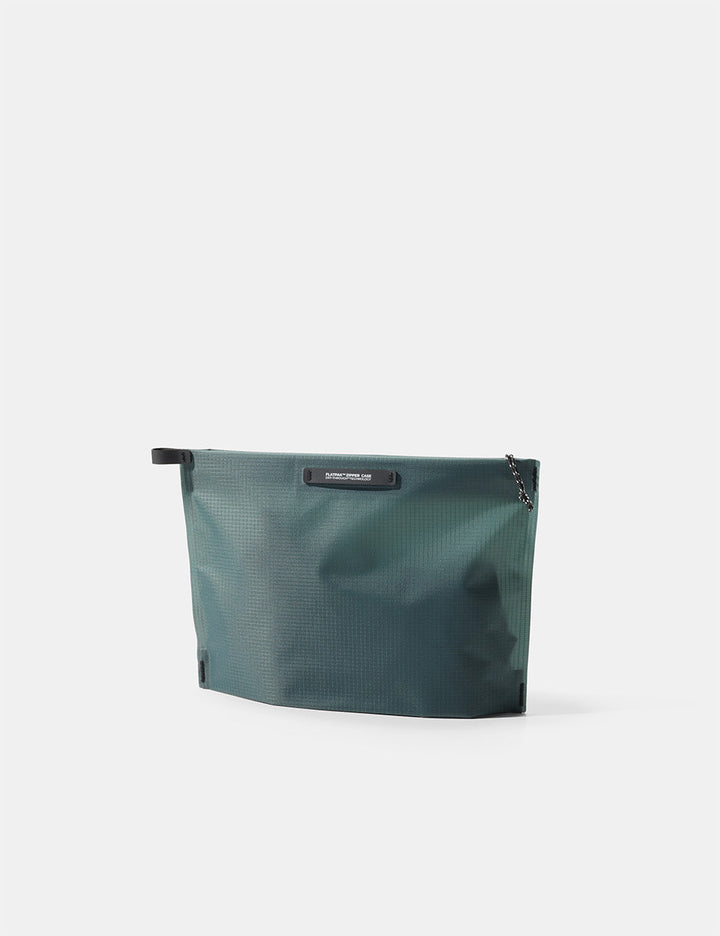 Matador FlatPak Zipper Toiletry Case (V2) in Juniper - blue-green zipper toiletry case on a white background