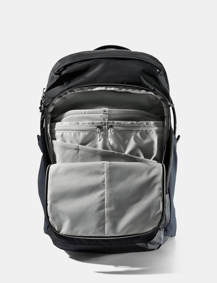 Matador 45L Global Travel Pack in Black - black and gray backpack on a white background