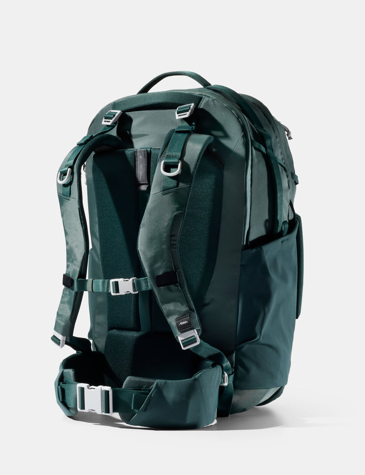 Matador 45L Global Travel Pack in Juniper - green backpack on a white background