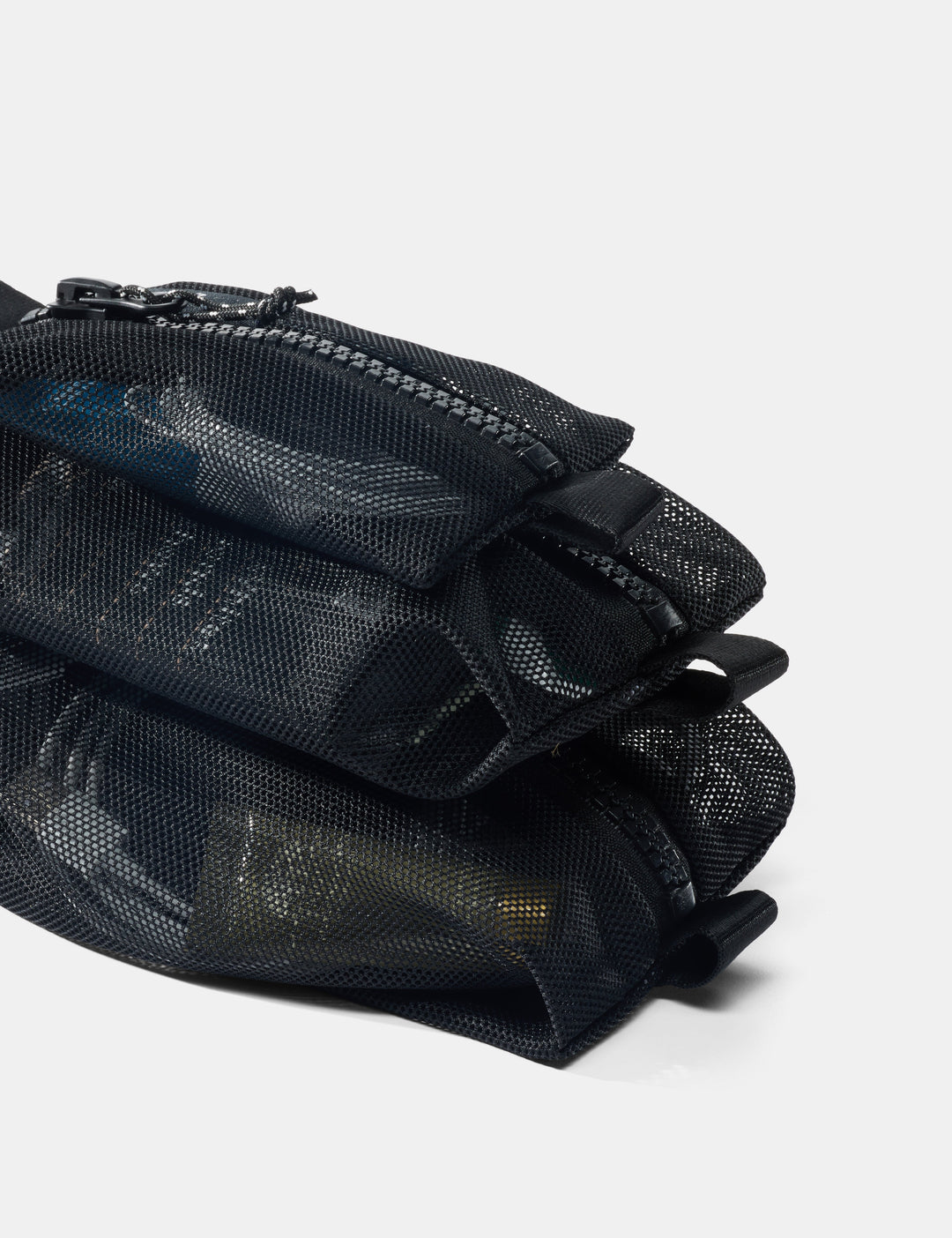 Matador Mesh Organizer Bag Set (3-Pack) - black mesh pouch with zippers on a white background