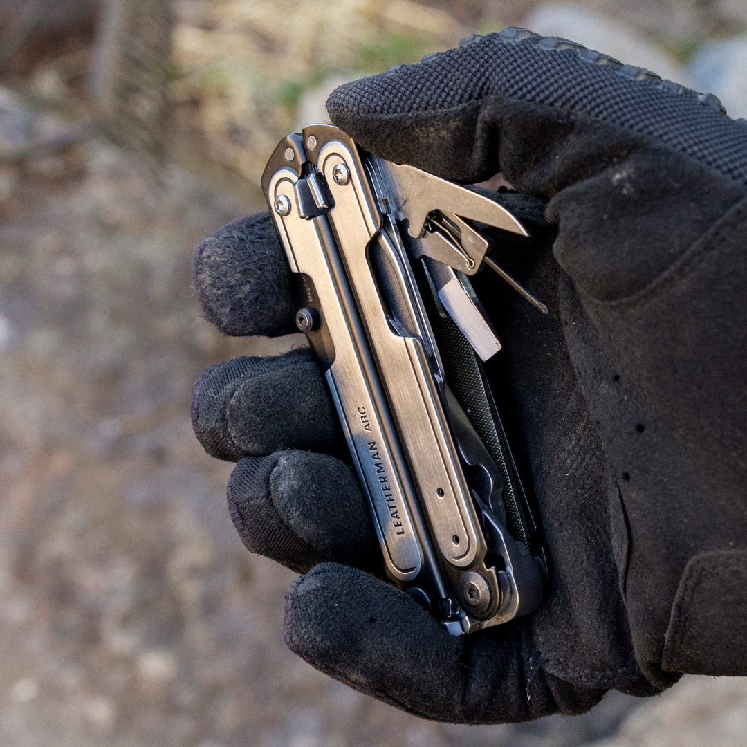 Leatherman ARC - gloved hand outdoors - Nitecore Singapore