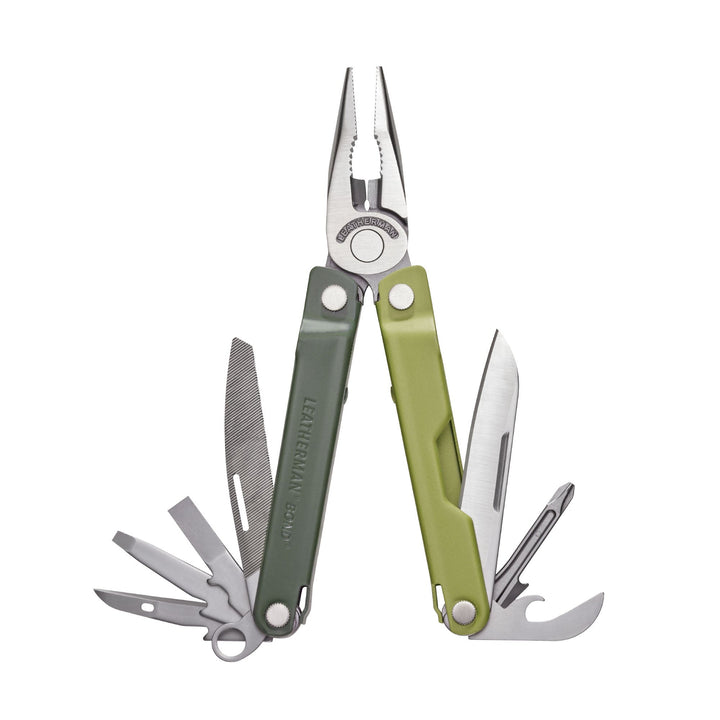 Leatherman Bond - Mossy Slate, tools fanned open - Nitecore Singapore