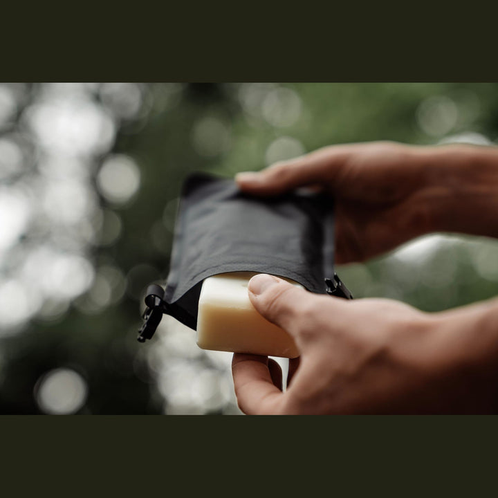 FlatPak Soap Bar Case in use