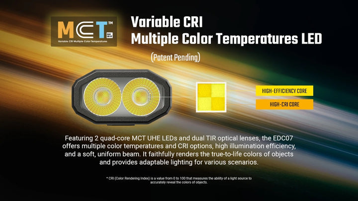 EDC07 (Black) - 1500 lumens