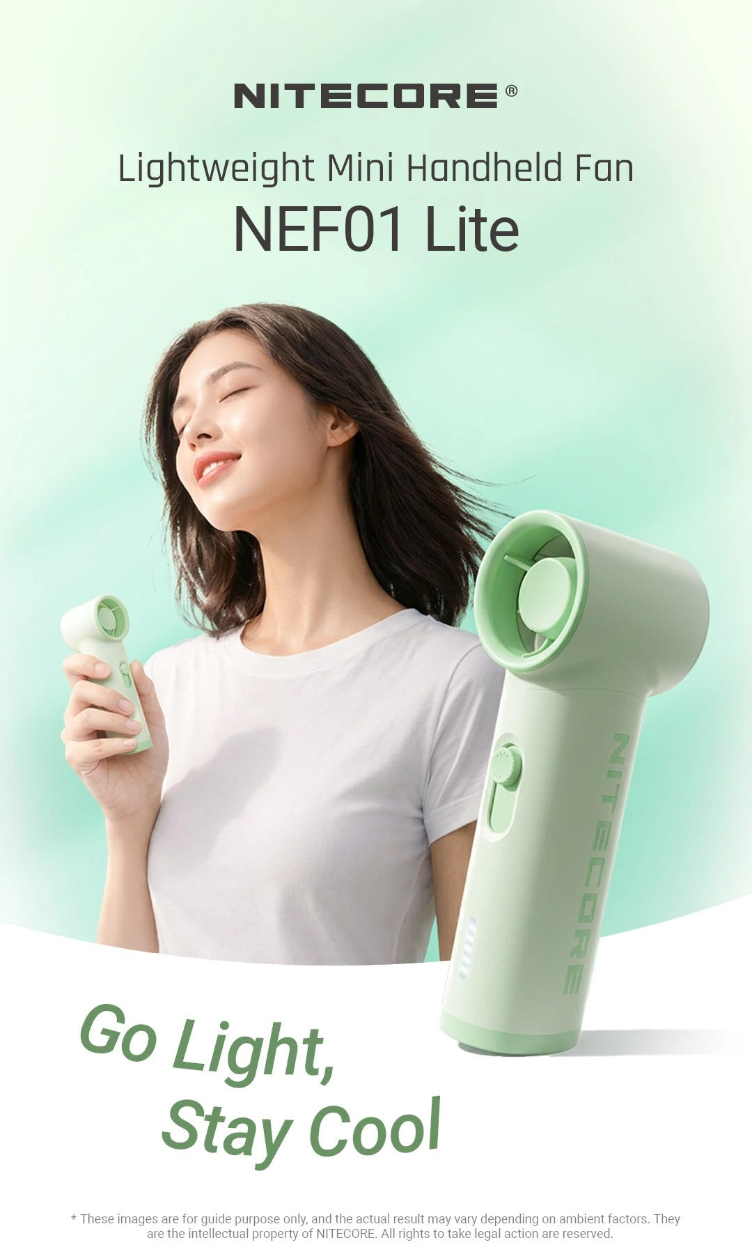 NEF01 LITE - Mini Handheld Fan (2,600mAh)