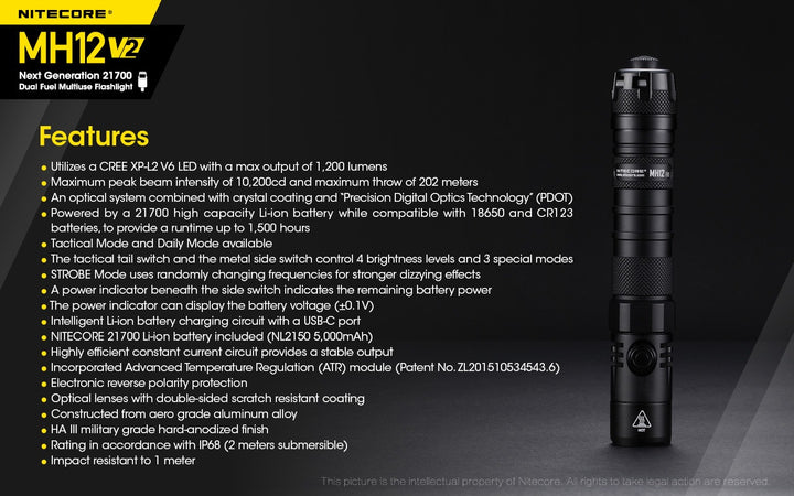 MH12 V2 - 1200 lumens