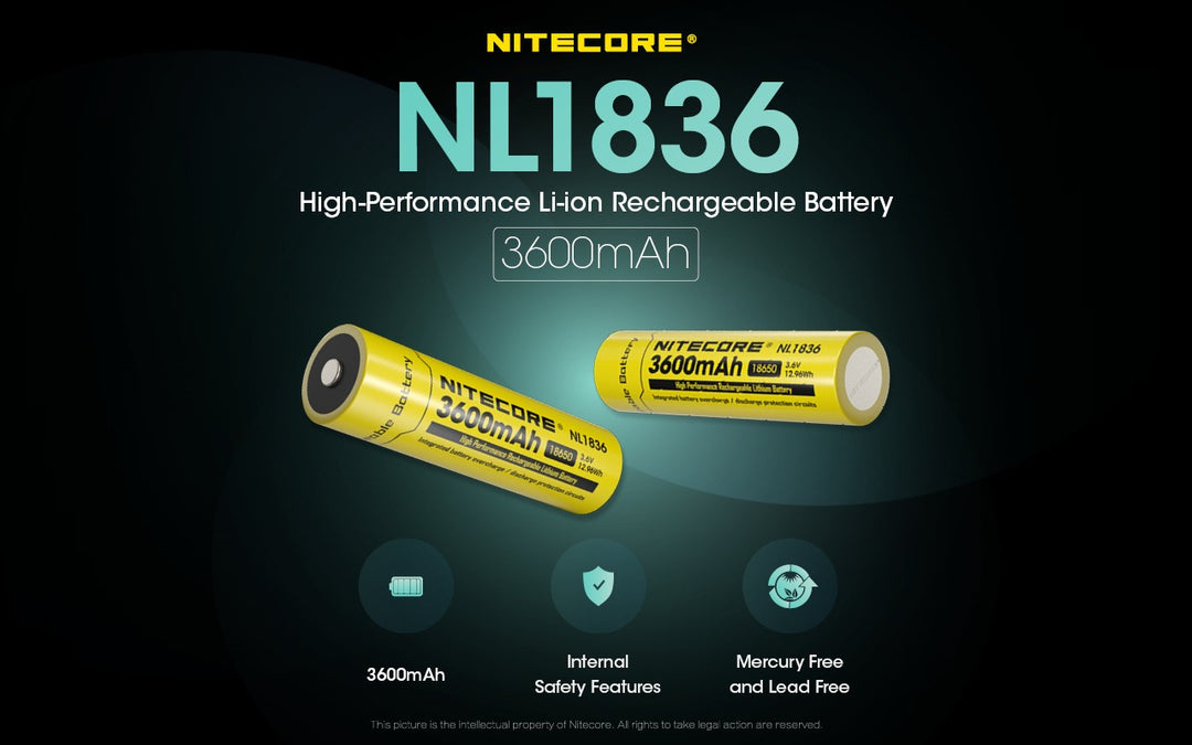 NL1836 (18650 - 3600mAh - 3A)