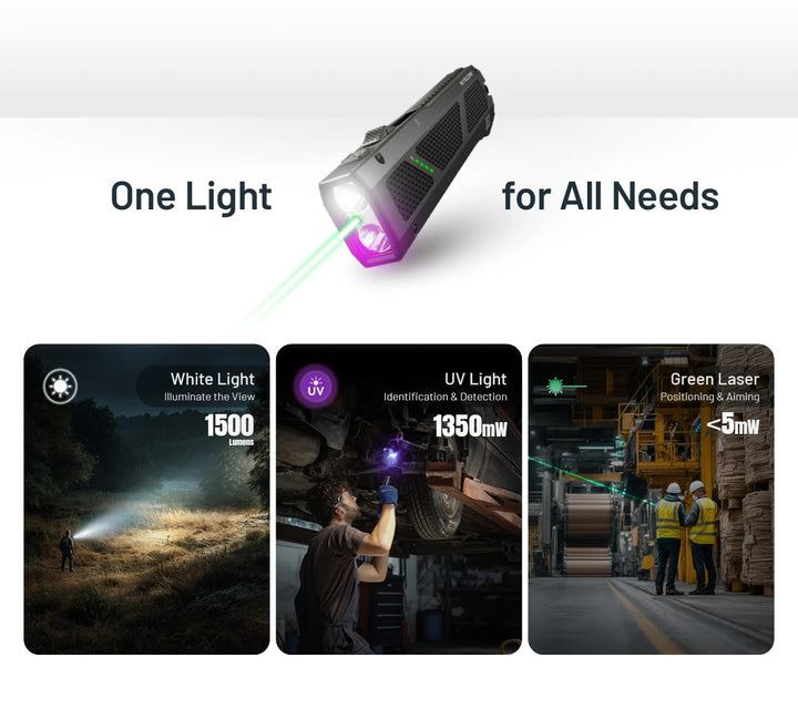 EDC17 - 1500 lumens (UV+Green Laser)