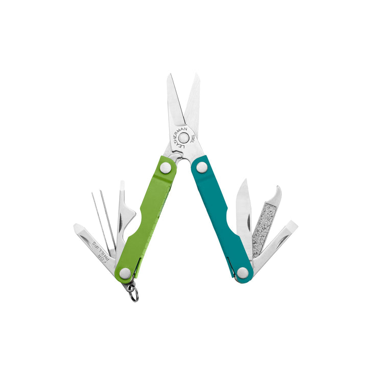 Leatherman Micra - Teal Twist, tools fanned open - Nitecore Singapore