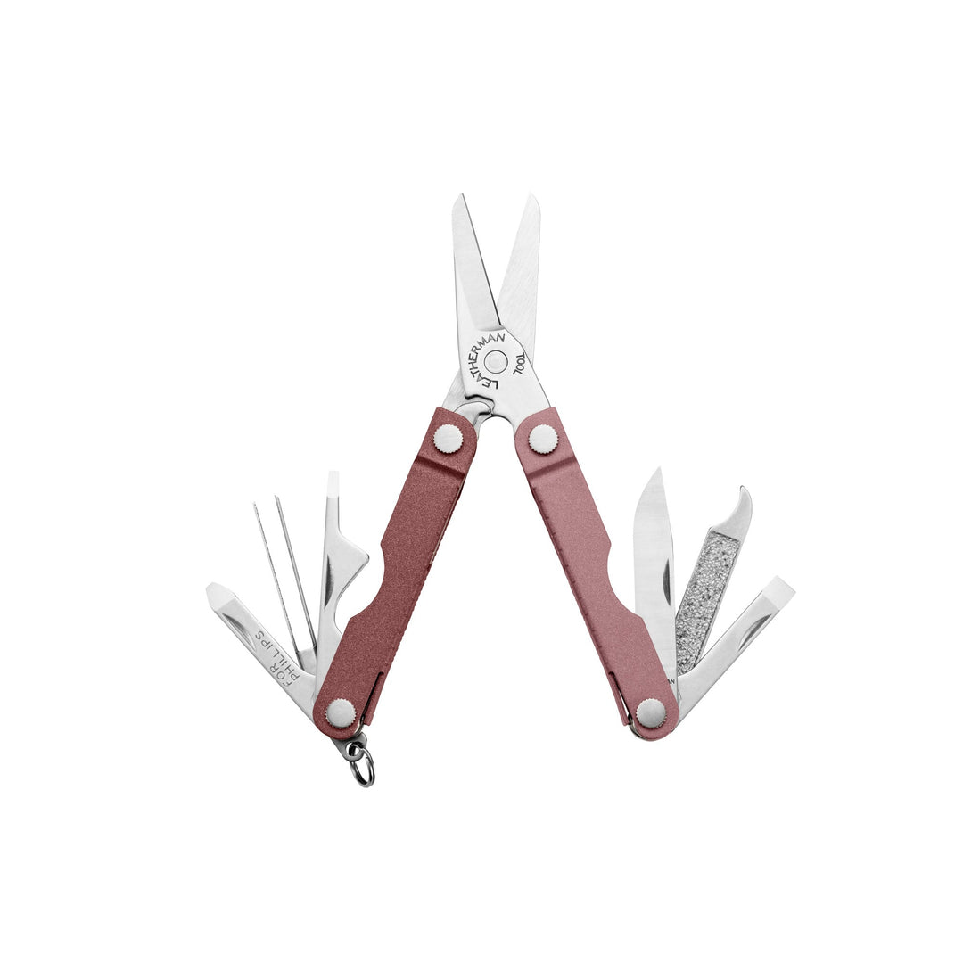 Leatherman Micra - Heathered Blush, tools fanned open - Nitecore Singapore