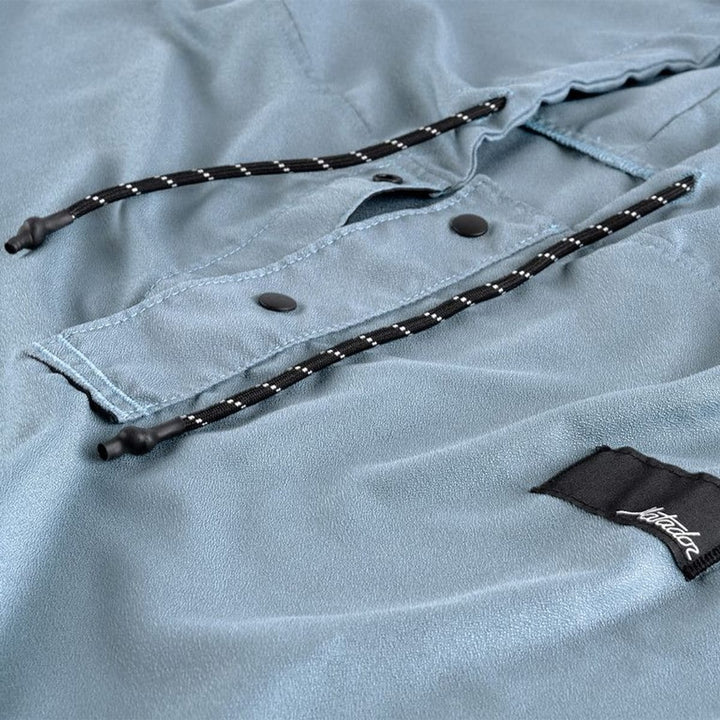 NanoDry Towel Poncho in use
