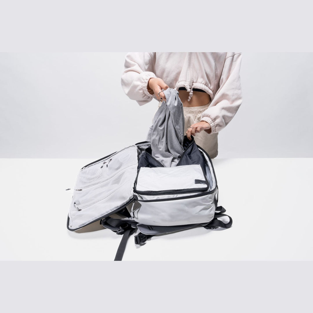 Packable Laundry Bag in use