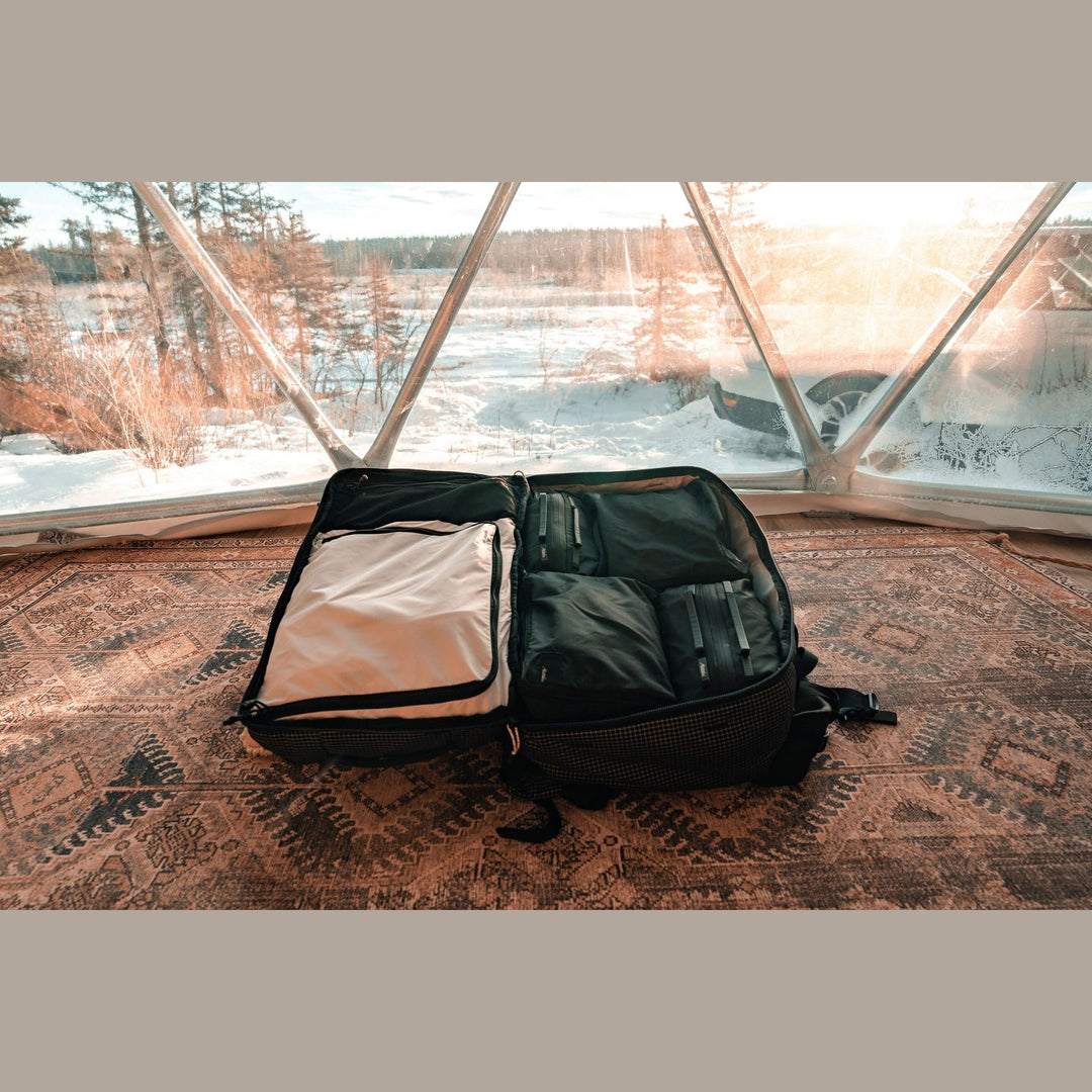 Packing Cube Set in use