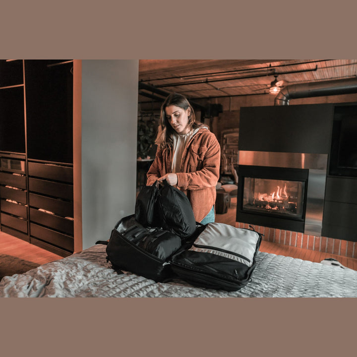 Packing Cube Set in use
