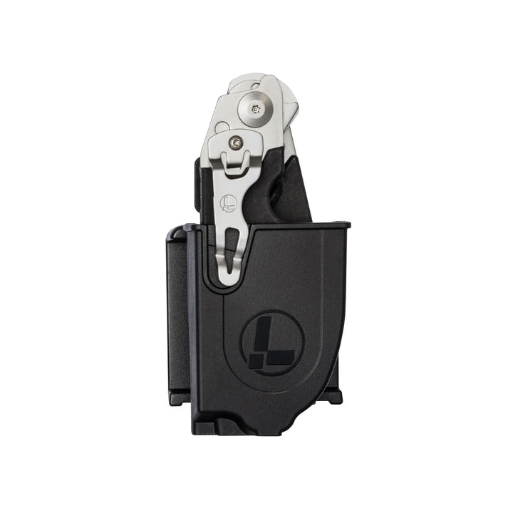 Leatherman Raptor Rescue - Black, folded in the included holster - Nitecore Singapore