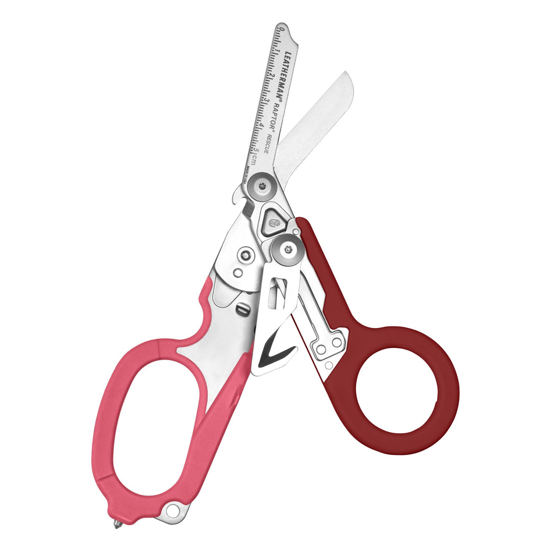 Leatherman Raptor Rescue - Raspberry Rose, shears open - Nitecore Singapore