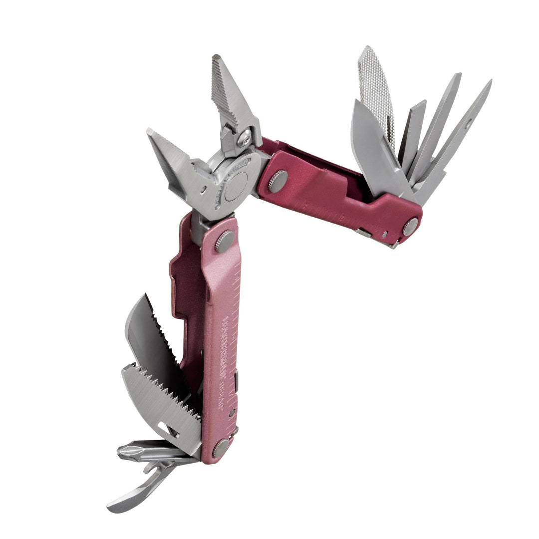Leatherman Rebar - Heathered Cranberry, tools deployed - Nitecore Singapore
