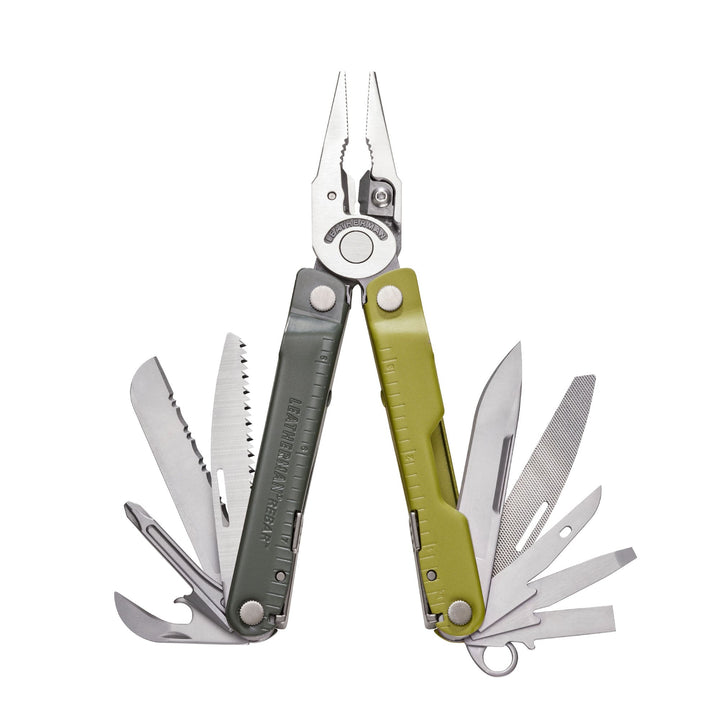 Leatherman Rebar - Mossy Slate, tools fanned open - Nitecore Singapore