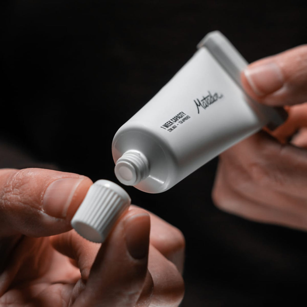 Refillable Toothpaste Tubes in use