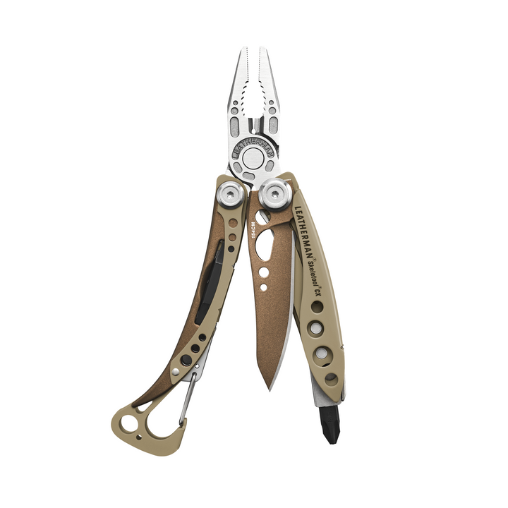 Leatherman Skeletool CX - Sandstorm, pliers open - Nitecore Singapore
