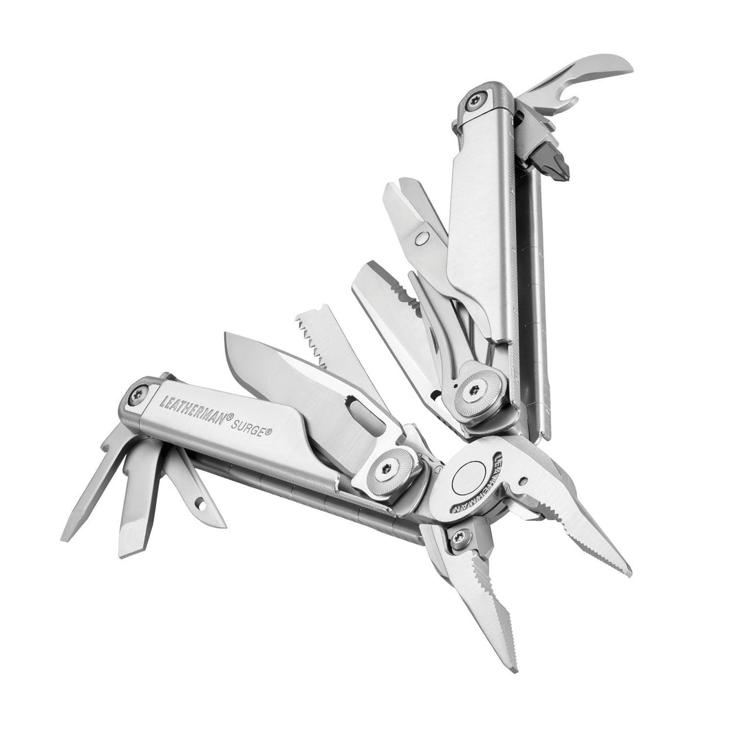Leatherman Surge - Stainless Steel, tools fanned open - Nitecore Singapore