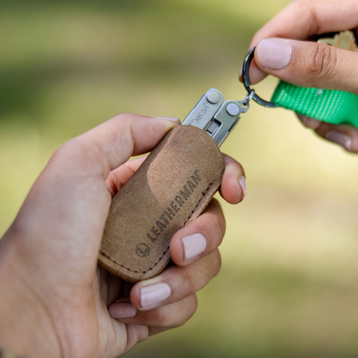 Leatherman Leather Sleeve - brown sleeve with tool on a lanyard - Nitecore Singapore