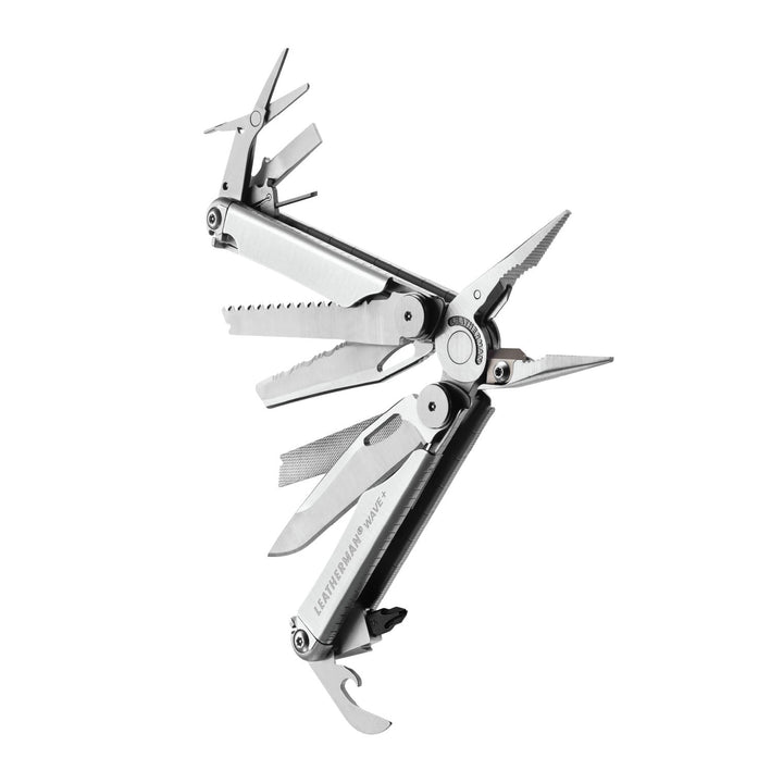 Leatherman Wave Plus - Stainless Steel, tools fanned open - Nitecore Singapore