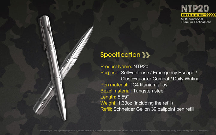 Titanium Tactical Pen NTP20