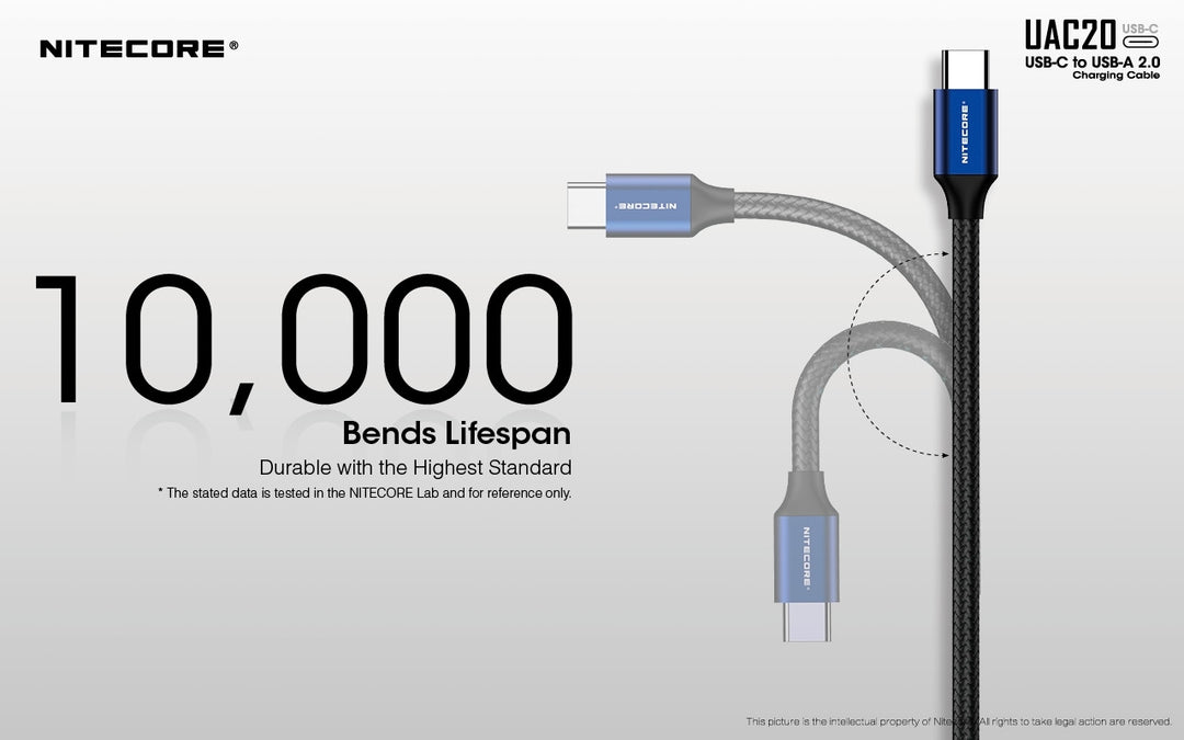 UAC20 60W USB-C to USB-A 2.0 Charging Cable