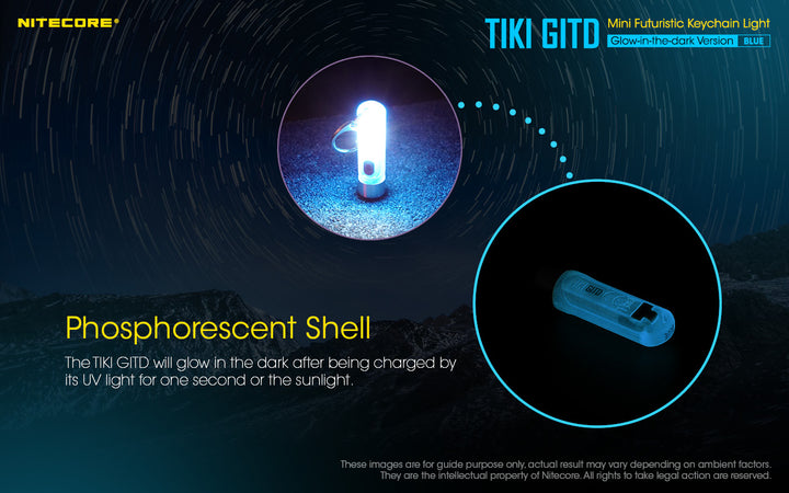 TIKI (BLUE Glow In The Dark) - 300 lumens