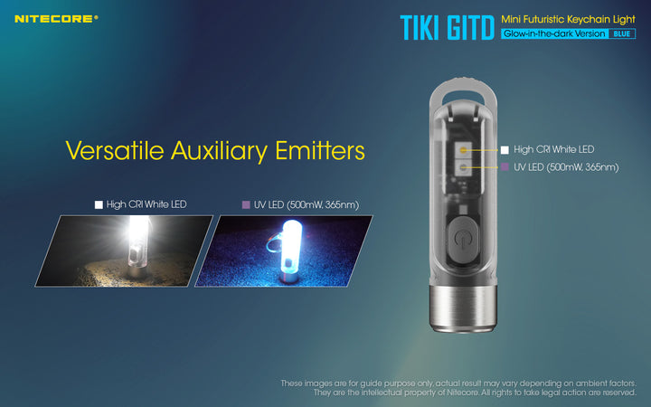 TIKI (BLUE Glow In The Dark) - 300 lumens