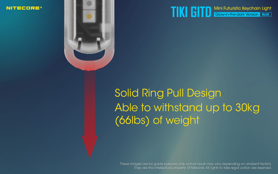 TIKI (BLUE Glow In The Dark) - 300 lumens