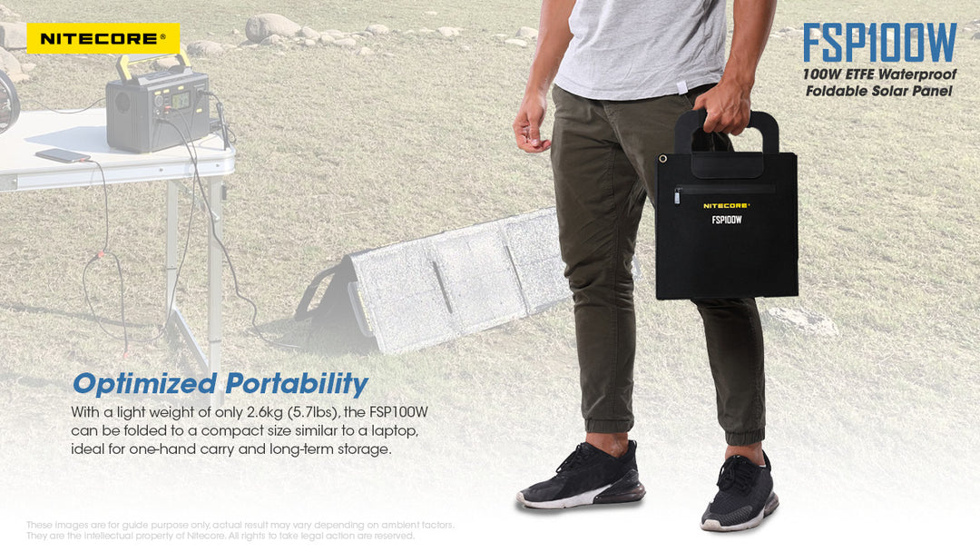 100W Waterproof Foldable Solar Panel (FSP100W)