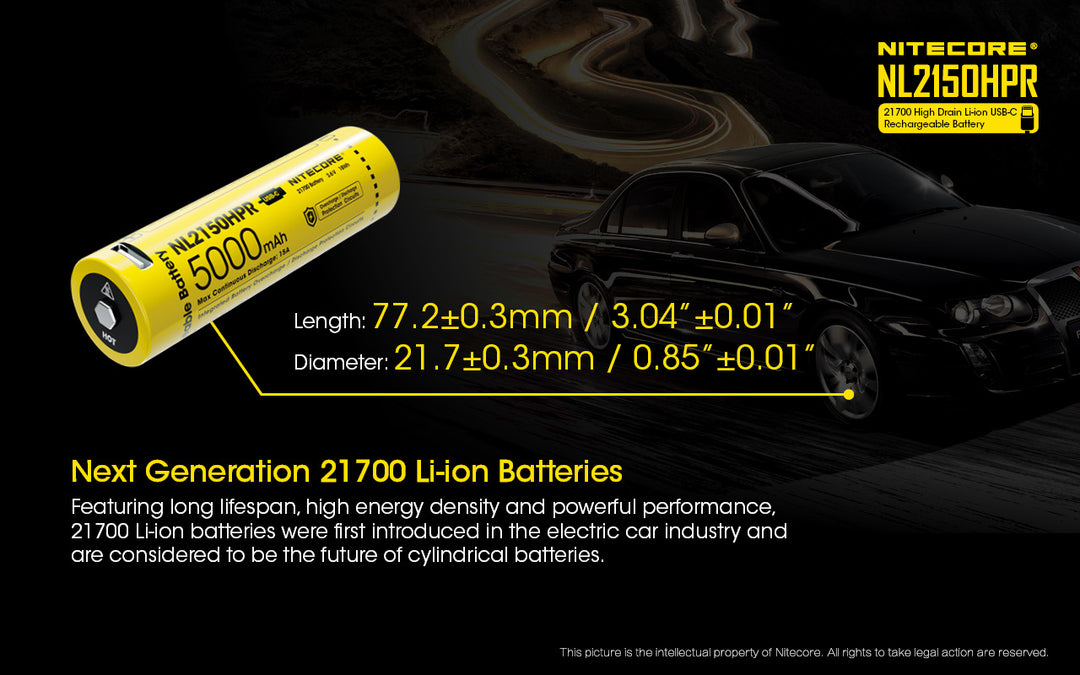 NL2150HPR (21700 - 5000mAh - 15A)